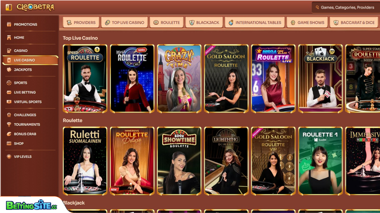 Cleobetra live casino